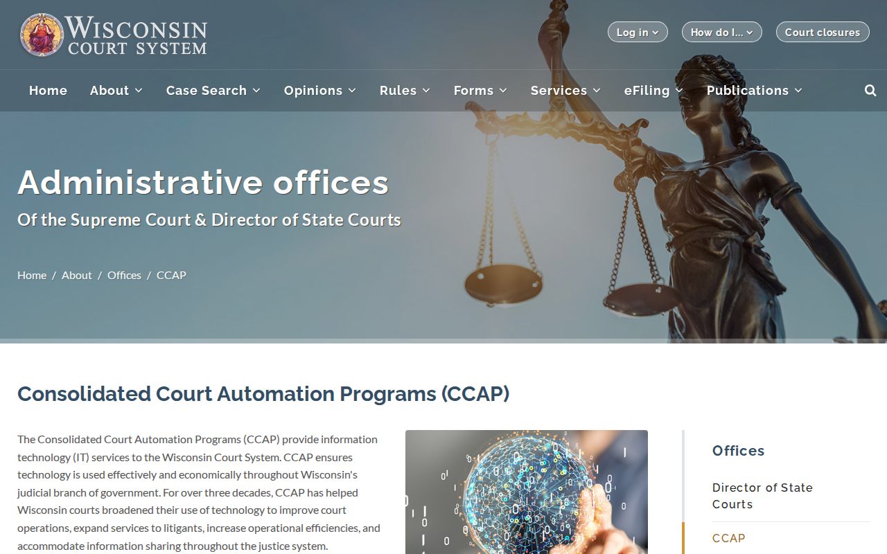 Racine County criminal court record access through WCCA and Courthouse WCCA