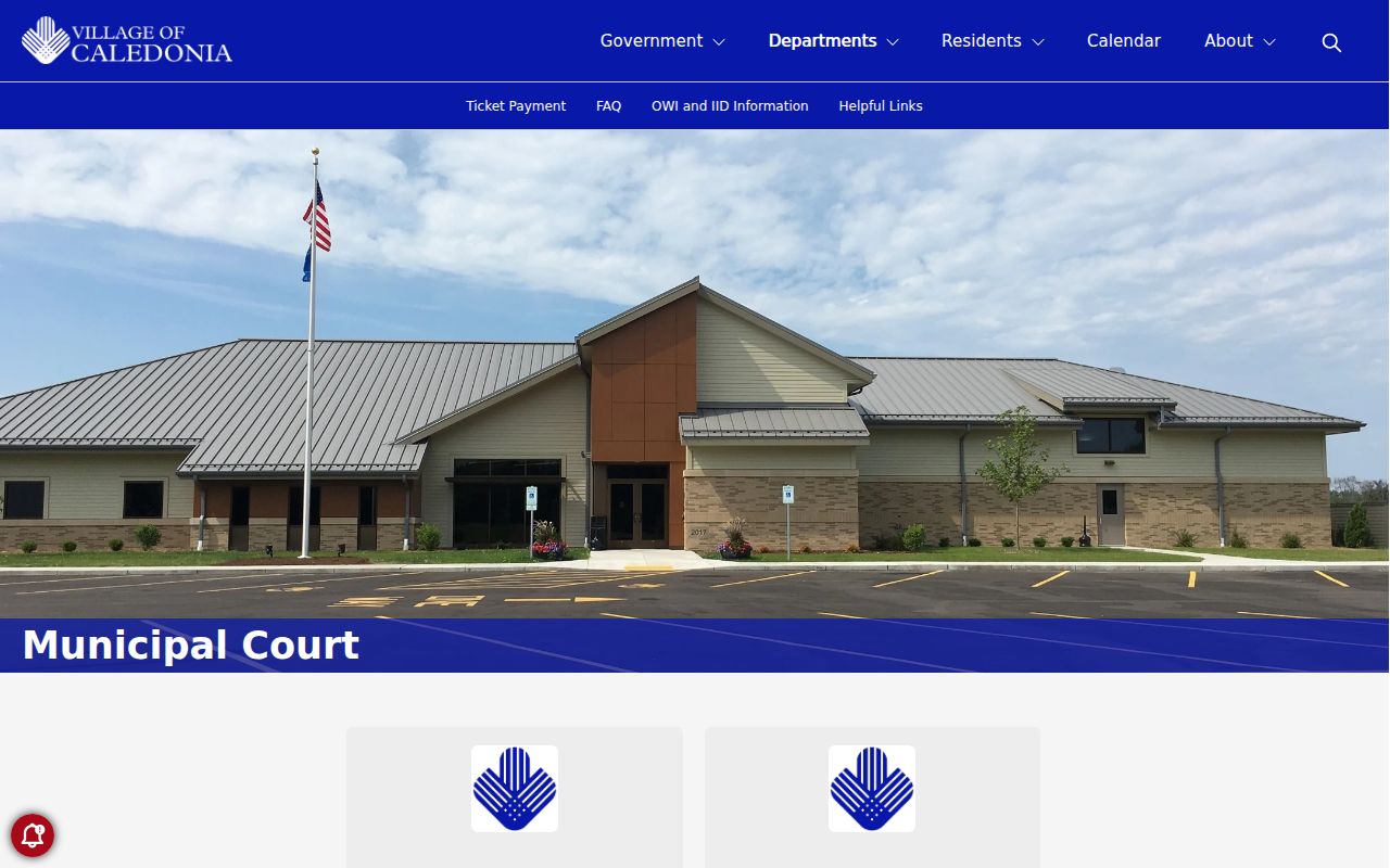 Caledonia criminal records and municipal court procedure page