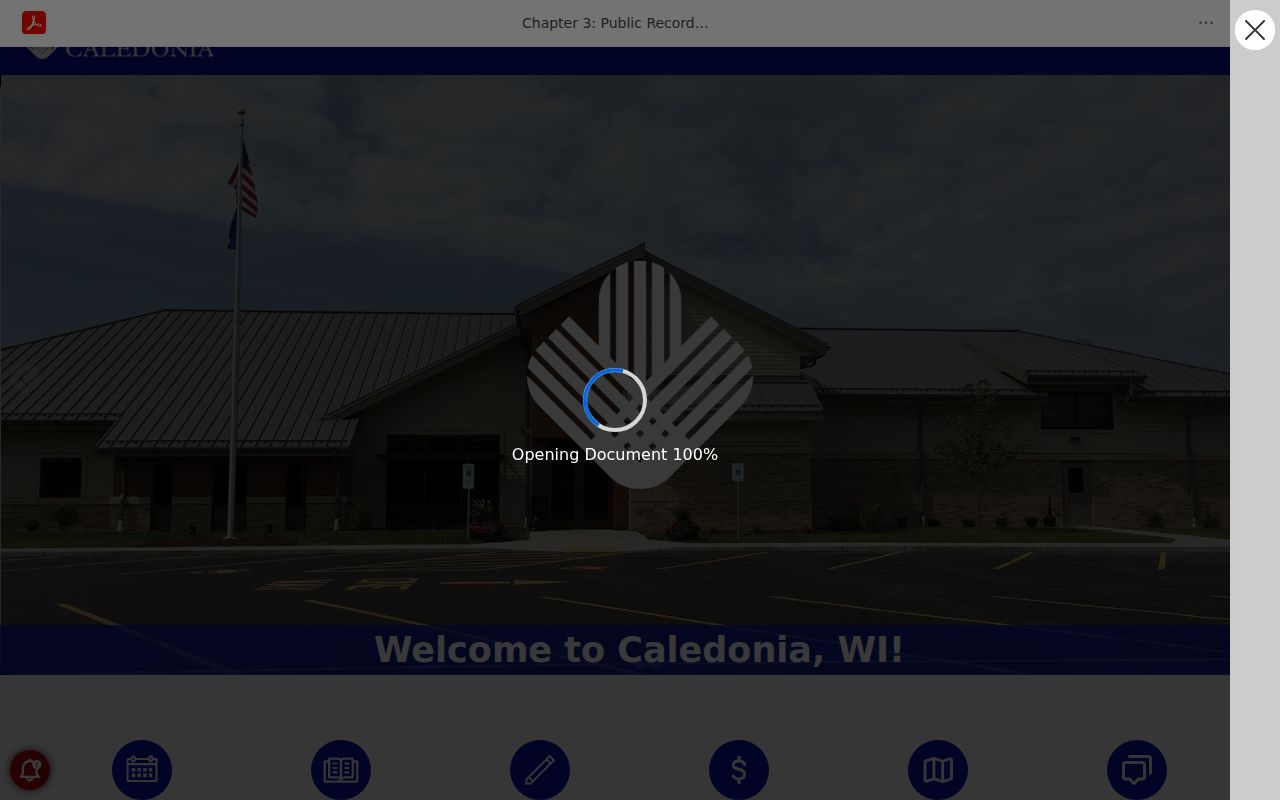 Caledonia criminal records context from the village retention code and 45.23-square-mile geography